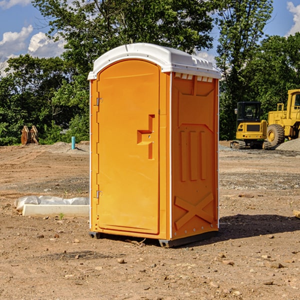 what is the expected delivery and pickup timeframe for the portable toilets in Meredith